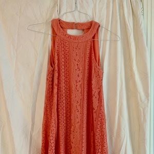 Coral Lace Dress